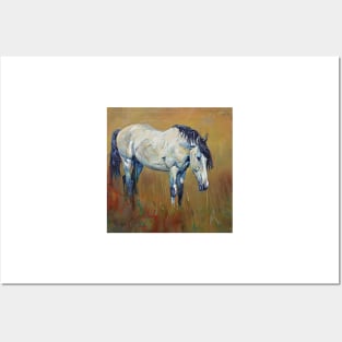 grazing horse Posters and Art